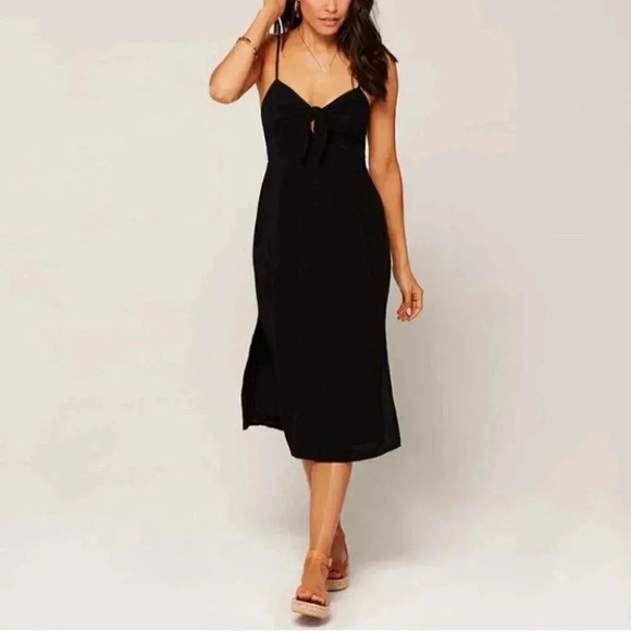 NWT L*Space Amanda Dress in Black Subtle Floral Tropical Jacquard Print - Picture 1 of 8